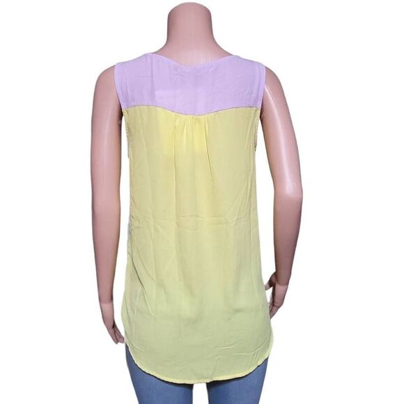 Piercing sleeveless polyester button down multicolor t-shirt L - Picture 4 of 4